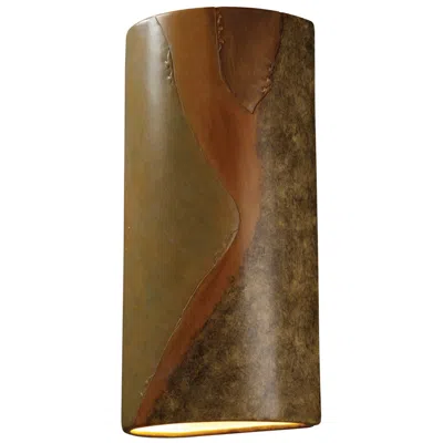 Justice Design Ambiance 21" Harvest Yellow Really Big Cylinder Wall Sconce Made To Order