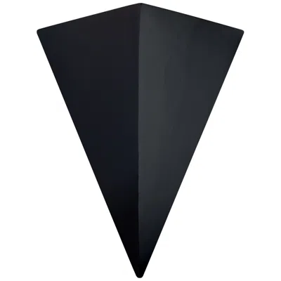 Justice Design Ambiance 25"h Carbon Matte Black Triangle Outdoor Wall Light