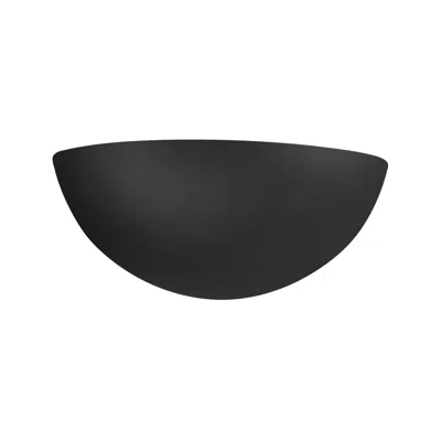 Justice Design Ambiance 4 1/2" High Carbon Black Quarter Sphere Wall Sconce