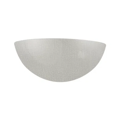 Justice Design Ambiance 4 1/2"h White Crackle Quarter Sphere Wall Sconce
