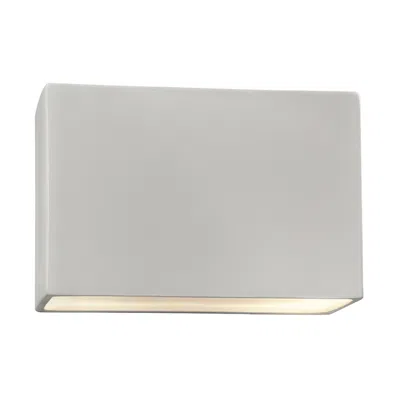 Justice Design Ambiance 6" High Bisque Small Rectangle Ada Outdoor Led Wall Sconce