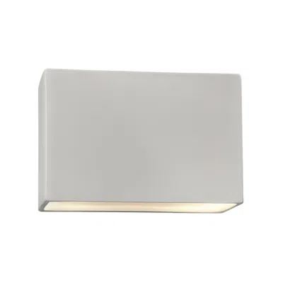 Justice Design Ambiance 6" High Bisque Wide Rectangle Ada Wall Sconce