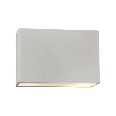Justice Design Ambiance 6"h Bisque Wide Rectangle Closed Ada Outdoor Sconce