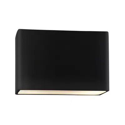 Justice Design Ambiance 6"h Carbon Wide Rectangle Led Ada Outdoor Sconce
