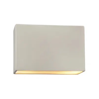 Justice Design Ambiance 6"h Matte White Wide Rectangle Closed Ada Sconce