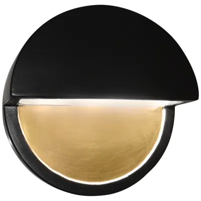 Justice Design Ambiance 8" High Carbon Matte Black Led Outdoor Wall Light
