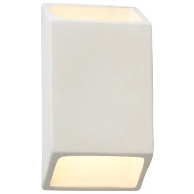 Justice Design Ambiance 9 1/2"h Bisque Tapered Rectangle Led Wall Sconce