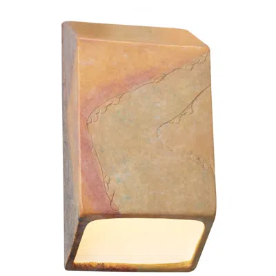 Justice Design Ambiance 9 1/2"h Yellow Slate Closed Led Outdoor Wall Sconce Made To Order