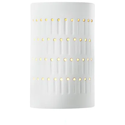 Justice Design Ambiance 9 1/4"h Gloss White Ceramic Outdoor Wall Sconce