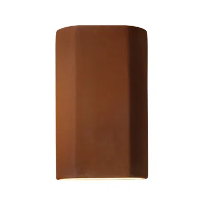 Justice Design Ambiance 9 1/4"h Real Rust Closed Ada Outdoor Wall Sconce - Made To Order