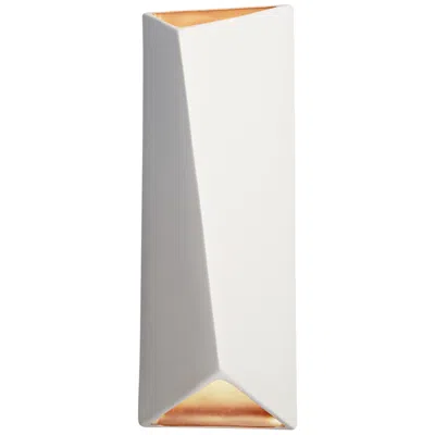 Justice Design Ambiance Collection 16" High Matte White Led Wall Sconce