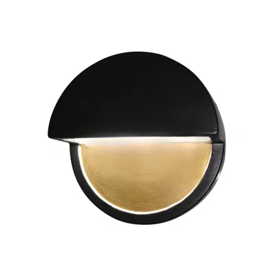 Justice Design Ambiance Collection™ 8"h Black Dome Led Outdoor Wall Light