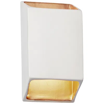 Justice Design Ambiance Collection 9 1/2" High Matte White Led Wall Sconce