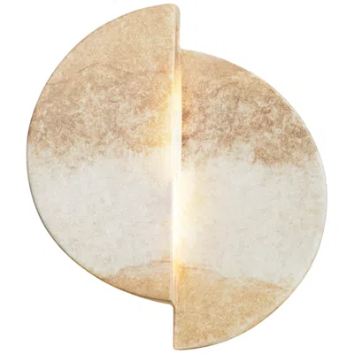 Justice Design Ambiance Collection 9"h Greco Travertine Led Wall Sconce - Made To Order