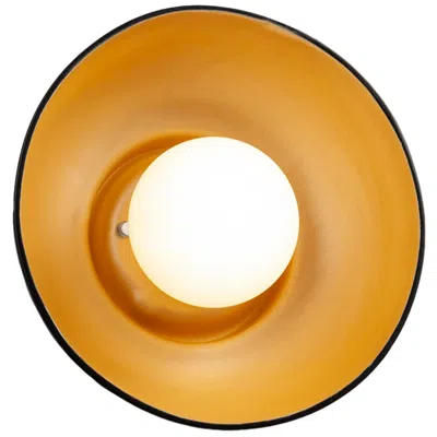 Justice Design Ambiance Coupe 10" High Matte Black And Gold Led Wall Sconce