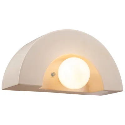Justice Design Ambiance Crescent 6"h Matte White Wall Sconce