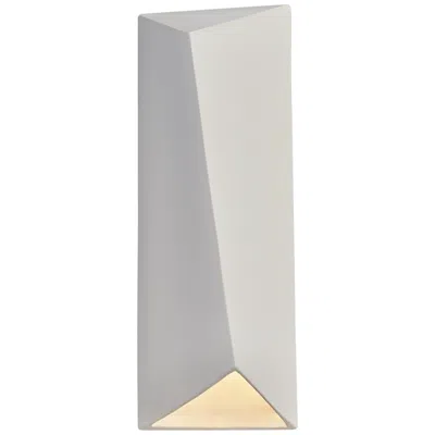 Justice Design Ambiance Diagonal 22" High Bisque 2-light Led Ceramic Wall Sconce