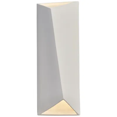 Justice Design Ambiance Diagonal 22"h Bisque 2-light Led Ceramic Wall Sconce