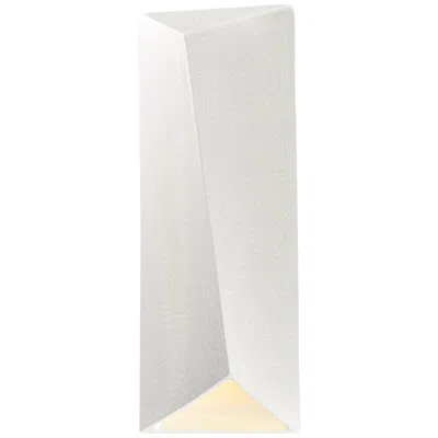 Justice Design Ambiance Diagonal 22"h White Crackle 2-light Led Ceramic Wall Sconce