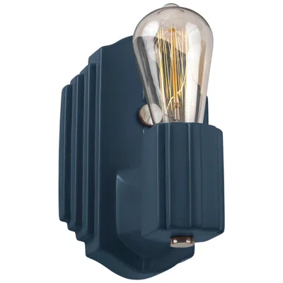 Justice Design American Classics 8.25"h Midnight Sky And Nickel Rectangle Wall Sconce