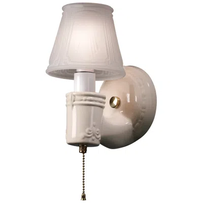 Justice Design American Classics 8.75" High Polished Brass Vintage Round Wall Sconce