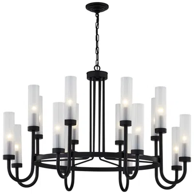 Justice Design Anchor 42 1/2" Wide Matte Black 16-light Chandelier