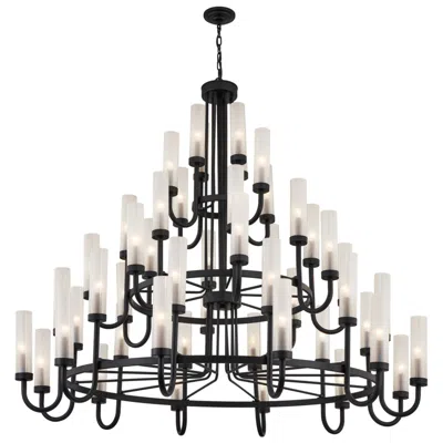 Justice Design Anchor 60 1/2" Wide Matte Black 48-light Chandelier