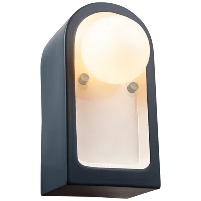 Justice Design Arcade 9" High Midnight Sky And Matte White Wall Sconce