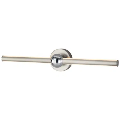 Justice Design Arzy 27.5" Wide Brushed Nickel Linear Led Bath Light And Chrome Accent