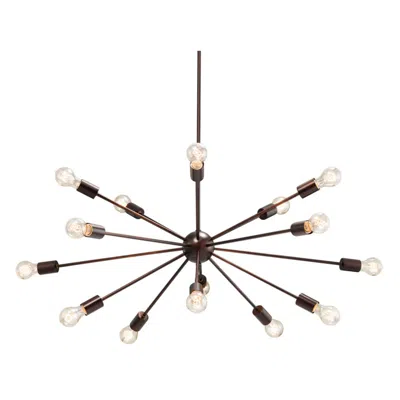Justice Design Axion 42" Wide Dark Bronze 15-light Sputnik Chandelier