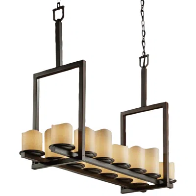 Justice Design Candlearia Dakota 42" Bronze Island Light Pendant