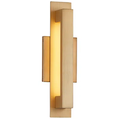 Justice Design Catalina 15" High Burnished Gold Led Outdoor Wall Light