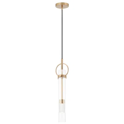 Justice Design Chloe 5" Wide Brushed Brass Led Mini Pendant
