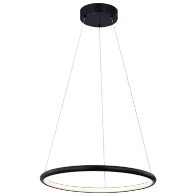 Justice Design Circola 17" Wide Matte Black Ring Led Pendant