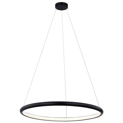 Justice Design Circola 36"w Matte Black Led Pendant Light