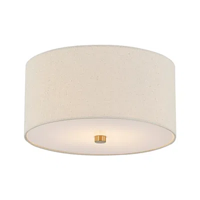 Justice Design Classic 11" Wide Brushed Brass Ceiling Light