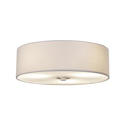 Justice Design Classic 15" Wide Brushed Nickel Led Drum Ceiling Light