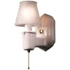 Justice Design Classics 8 3/4" High Gloss White Wall Sconce With Pull Chain