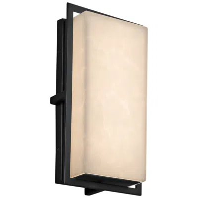 Justice Design Clouds Avalon 12" High Matte Black Led Outdoor Wall Light