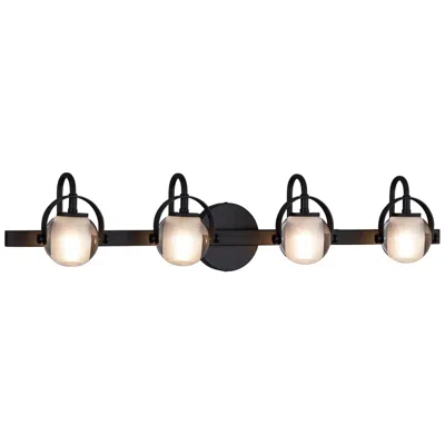 Justice Design Conduit 32 1/2" Wide Matte Black 4-light Bath Light
