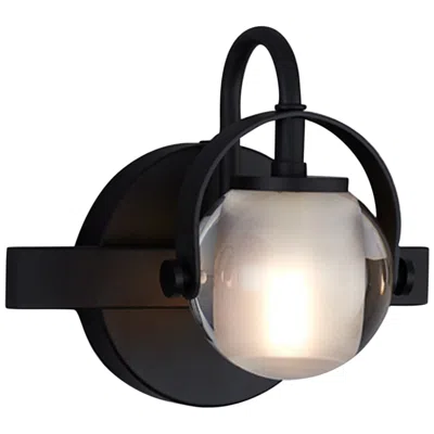 Justice Design Conduit 6 1/2" High Matte Black Metal Wall Sconce