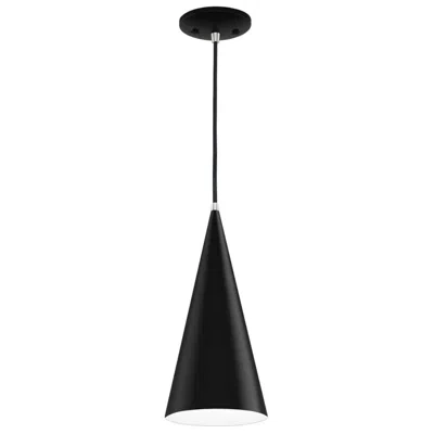 Justice Design Conos 7" Wide Matte Black Cone Mini Pendant