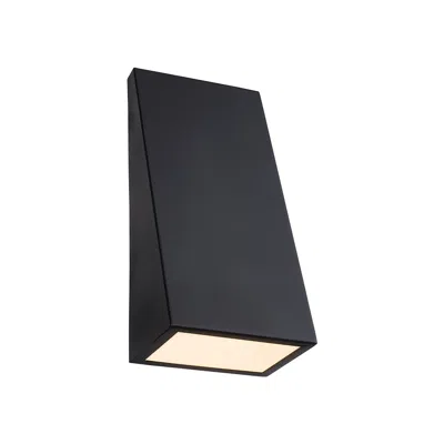 Justice Design Corwin 12" High Matte Black Led Outdoor Wall Sconce