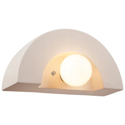 Justice Design Crescent 6" High Bisque Wall Sconce