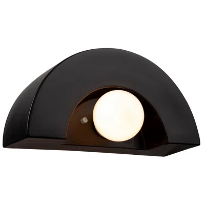 Justice Design Crescent 6" High Carbon Matte Black Wall Sconce