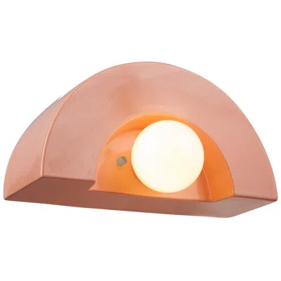 Justice Design Crescent 6" High Gloss Blush Wall Sconce