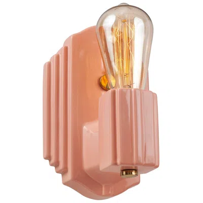 Justice Design Deco 8 1/4"h Gloss Blush Ceramic Wall Sconce