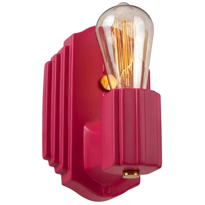 Justice Design Deco Rectangle Sconce - Cerise - Pb