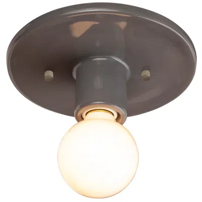 Justice Design Discus Flush-mount - Gloss Grey