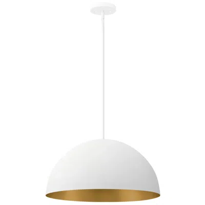Justice Design Elias 17 3/4"w Matte White And Champagne Gold Pendant Light